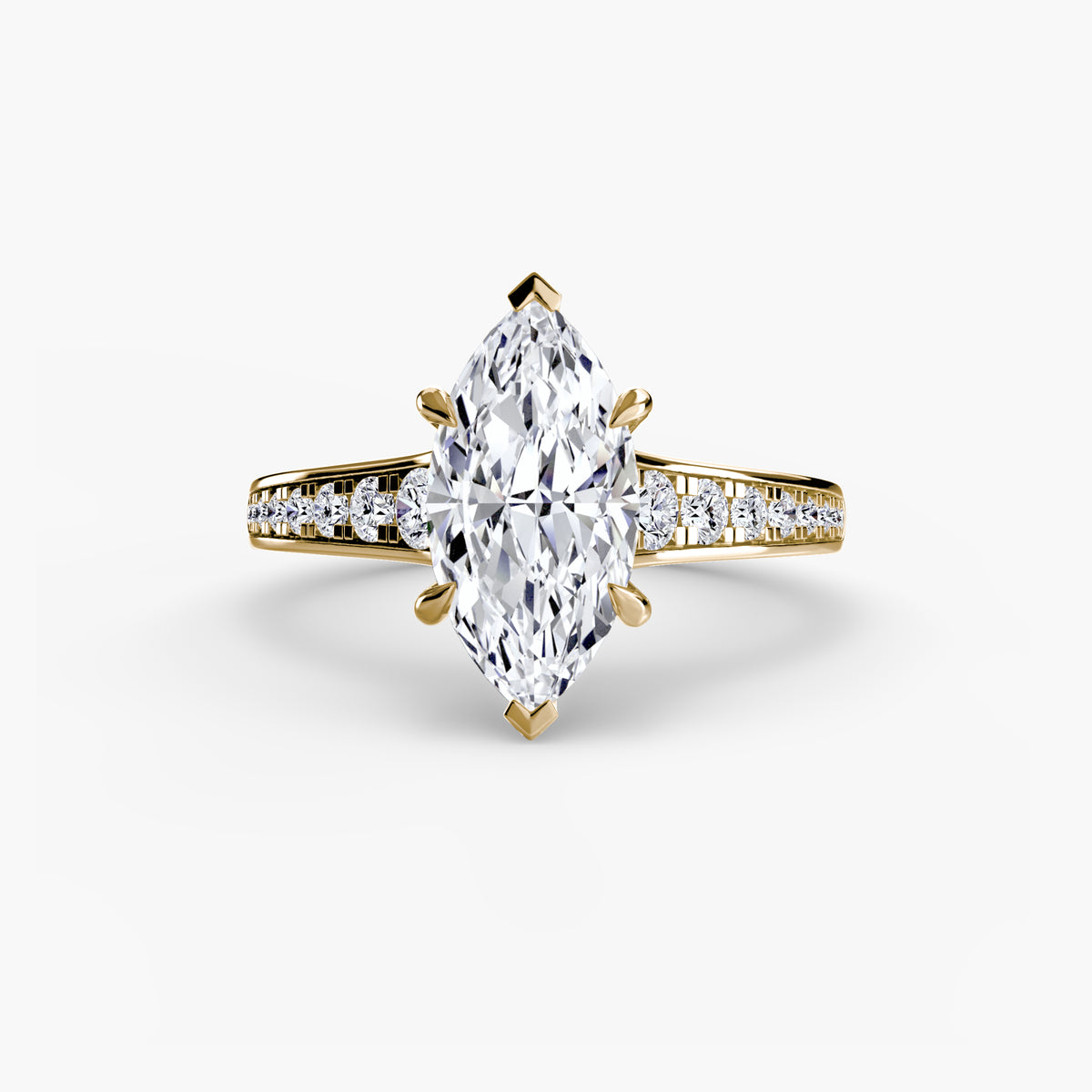 The "Madeline" Cathedral French Channel Accent Ring