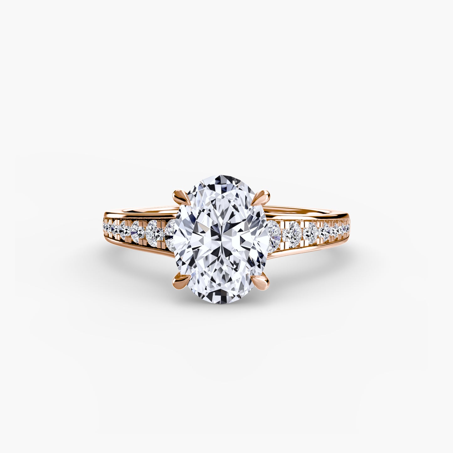 The "Madeline" Cathedral French Channel Accent Ring