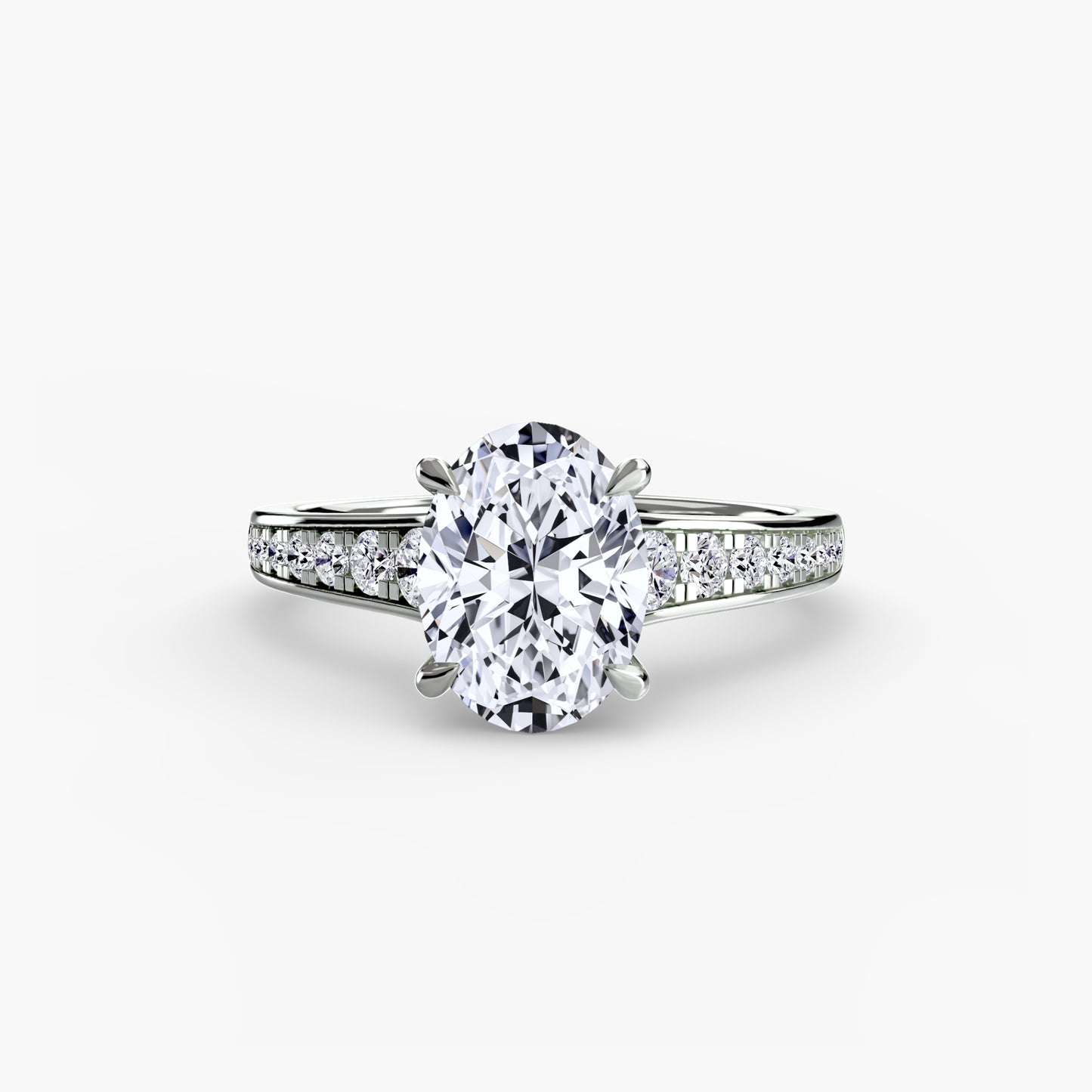 The "Madeline" Cathedral French Channel Accent Ring