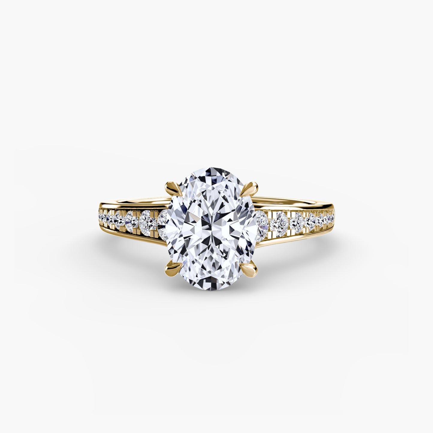 The "Madeline" Cathedral French Channel Accent Ring