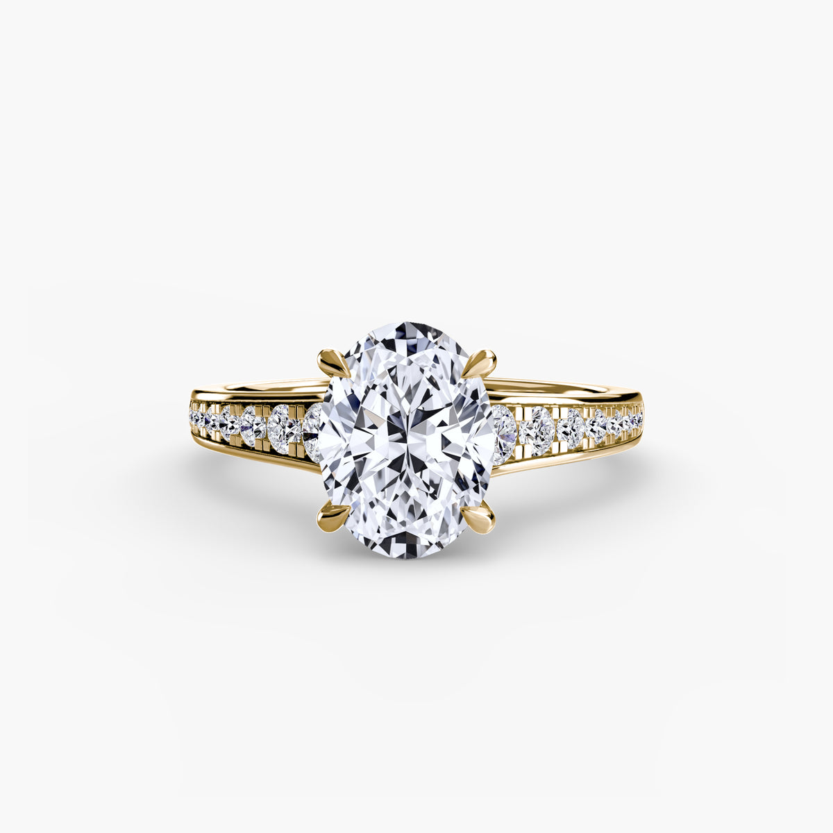 The "Madeline" Cathedral French Channel Accent Ring