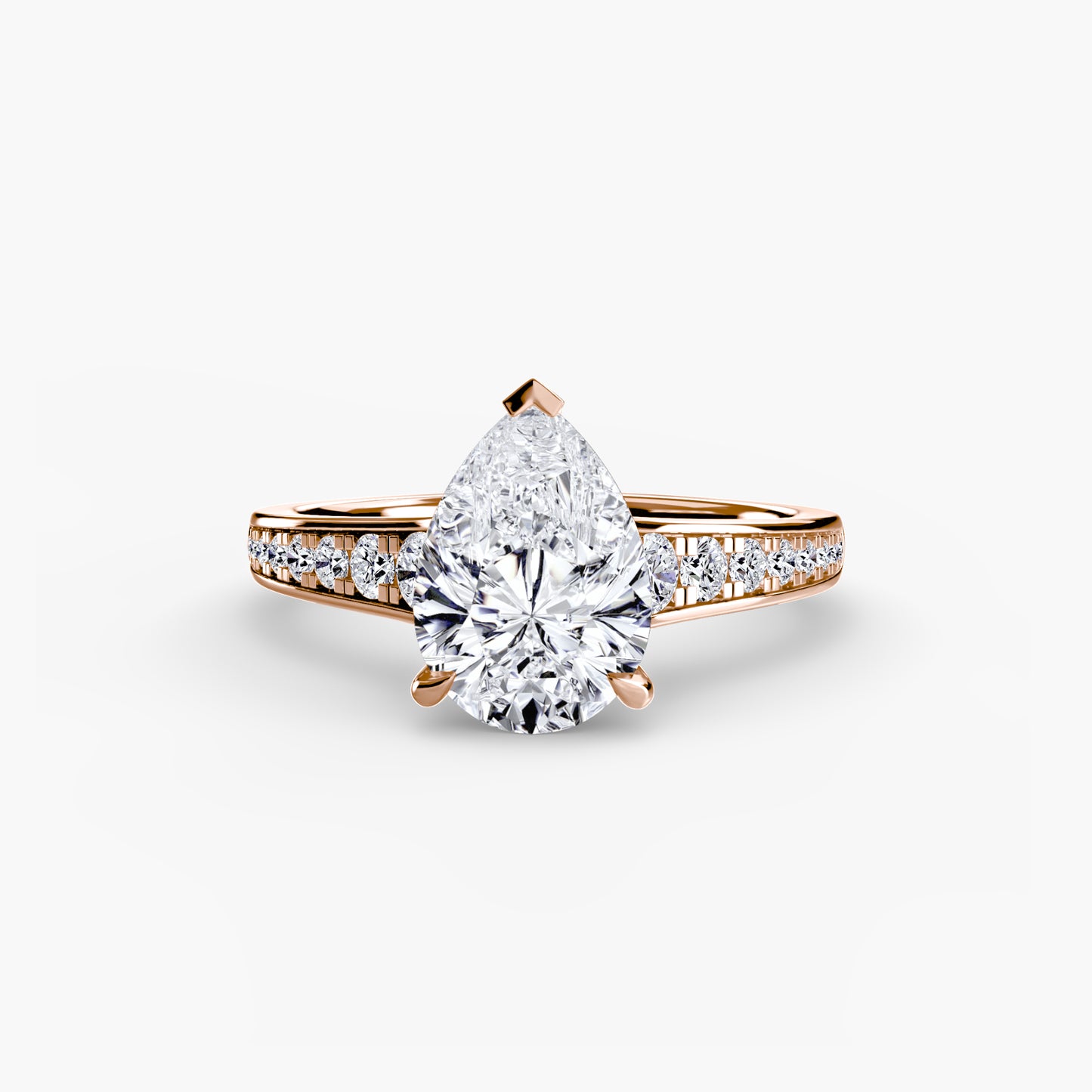 The "Madeline" Cathedral French Channel Accent Ring