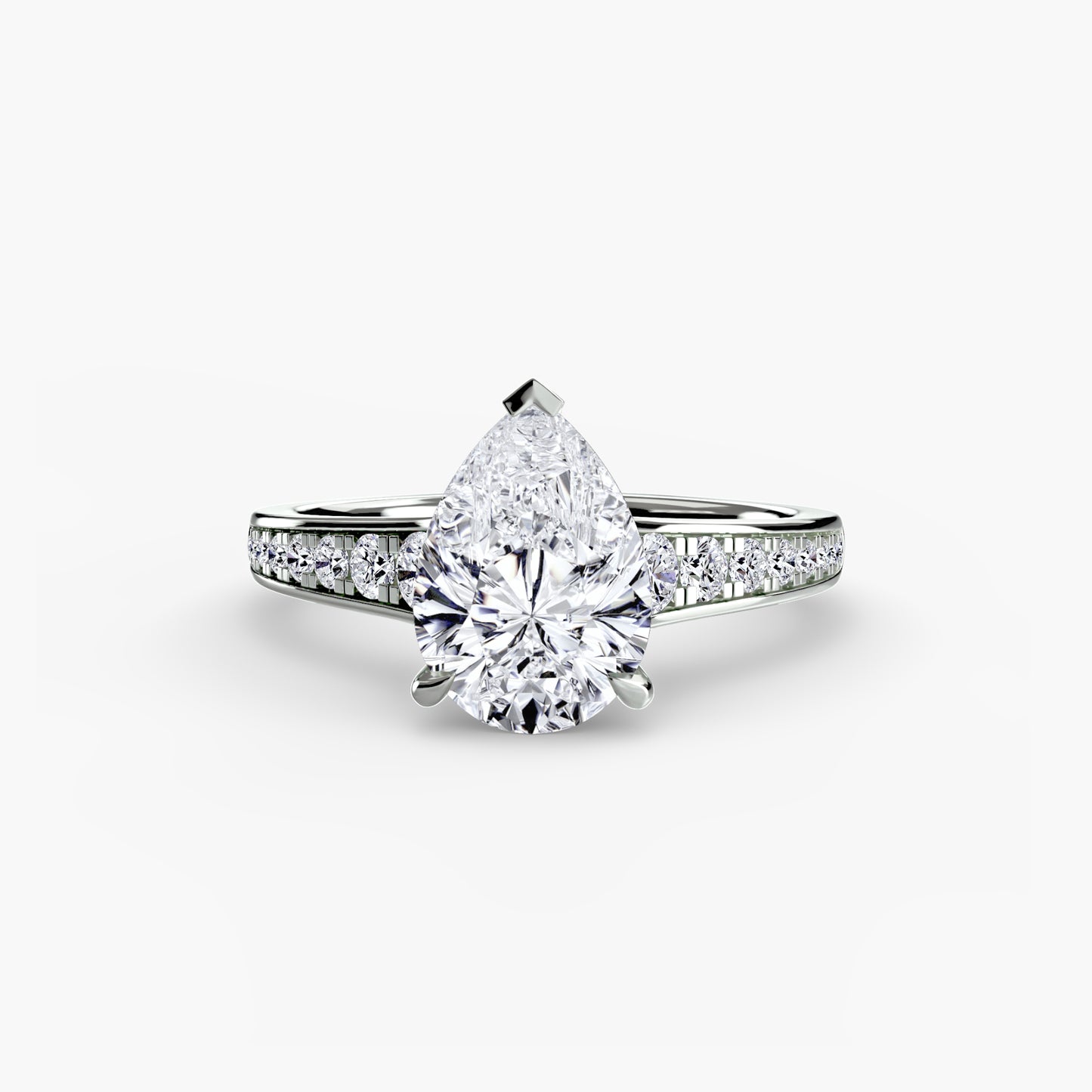 The "Madeline" Cathedral French Channel Accent Ring