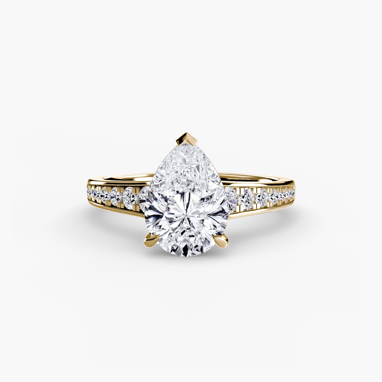 The "Madeline" Cathedral French Channel Accent Ring