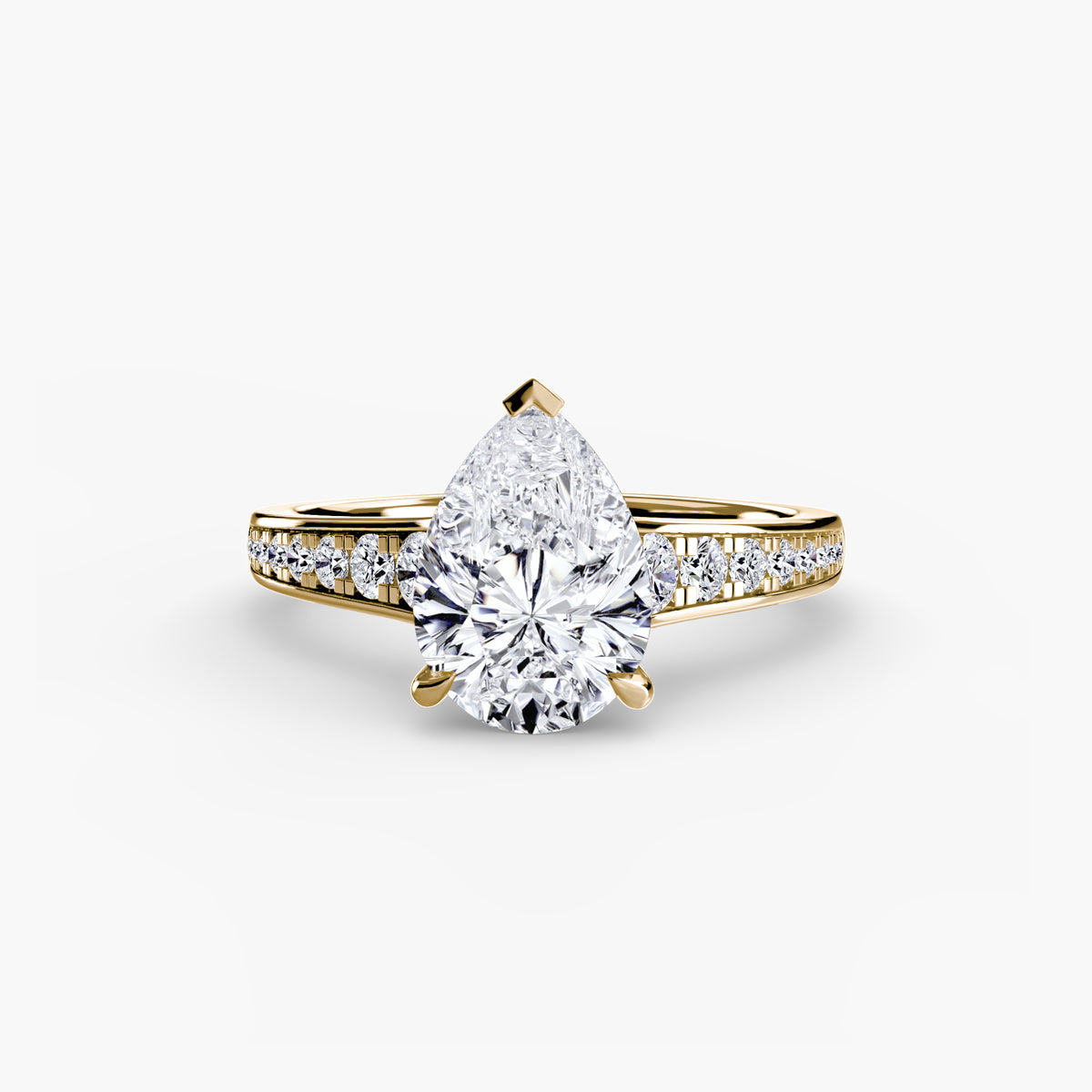 The "Madeline" Cathedral French Channel Accent Ring