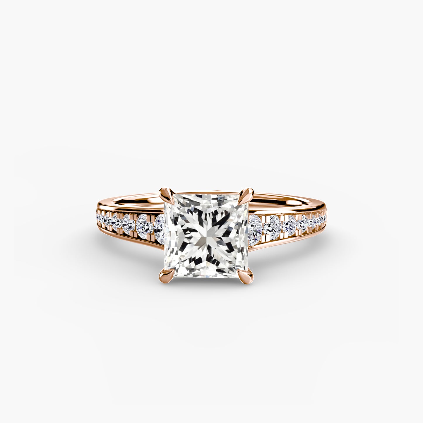 The "Madeline" Cathedral French Channel Accent Ring