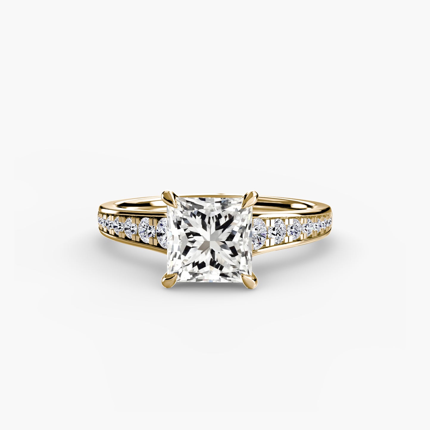 The "Madeline" Cathedral French Channel Accent Ring