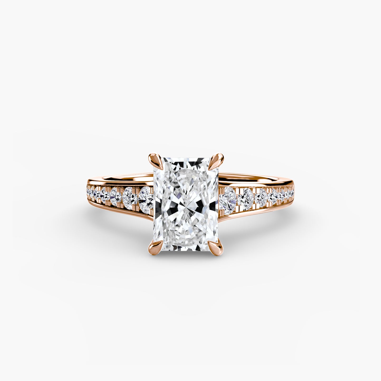 The "Madeline" Cathedral French Channel Accent Ring