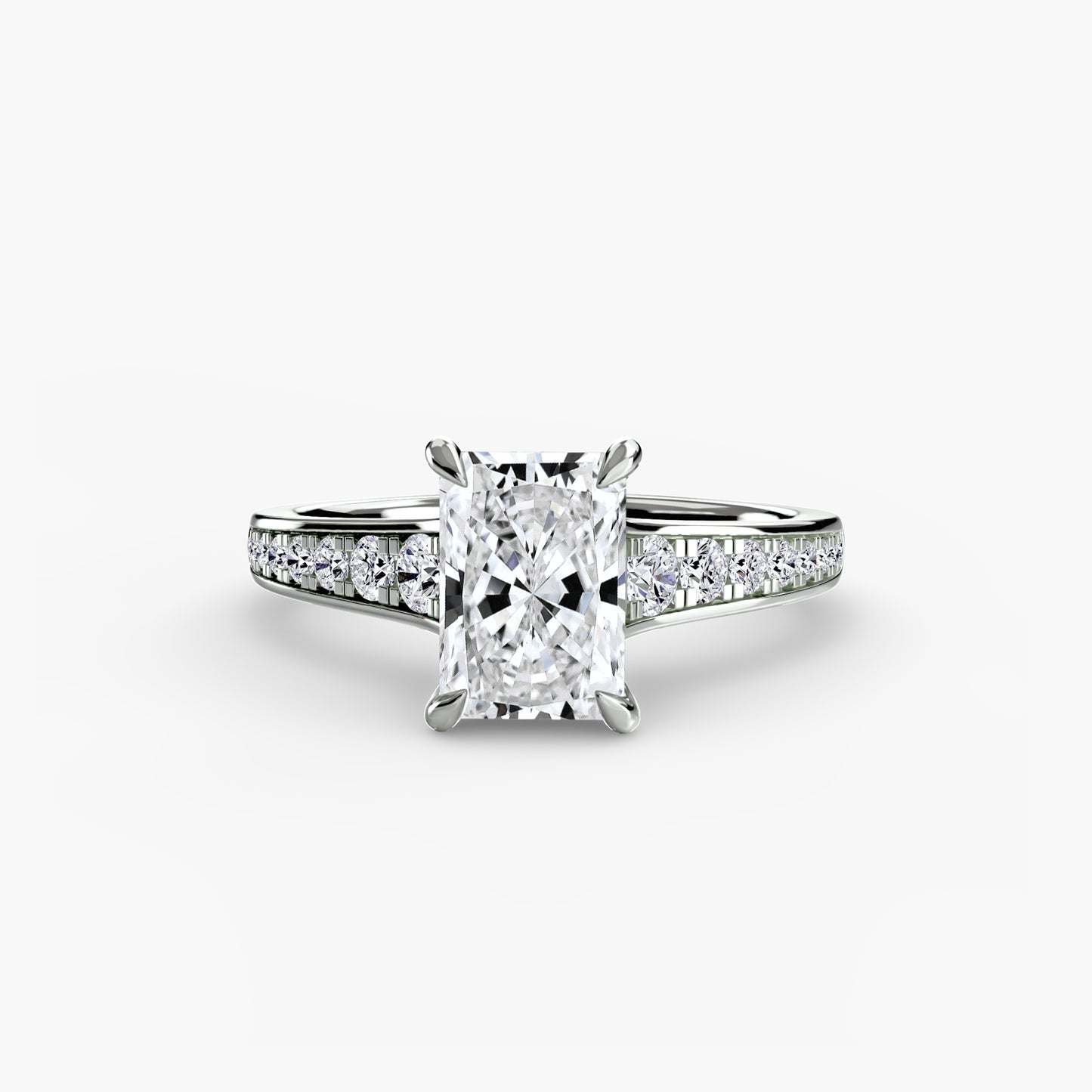 The "Madeline" Cathedral French Channel Accent Ring
