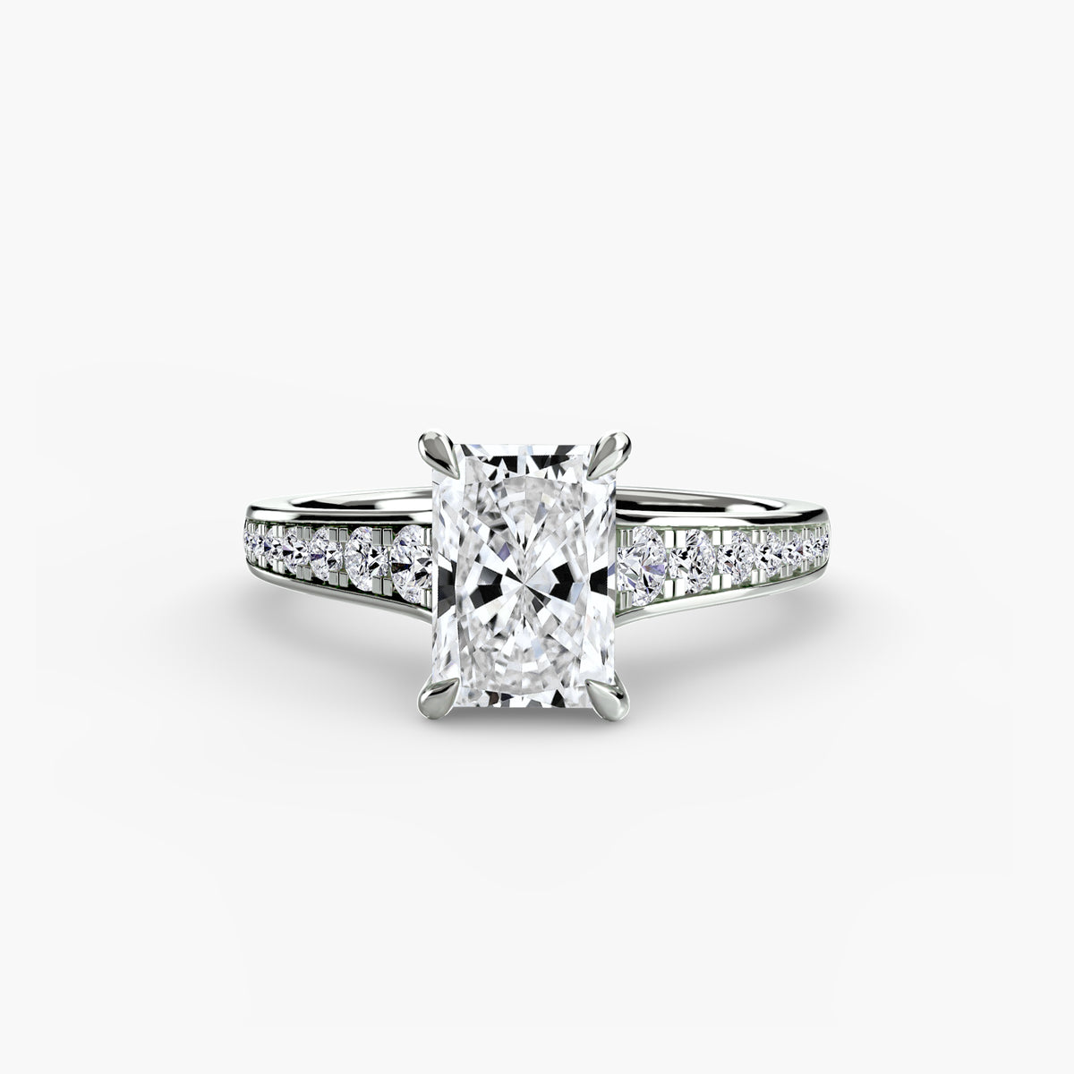 The "Madeline" Cathedral French Channel Accent Ring