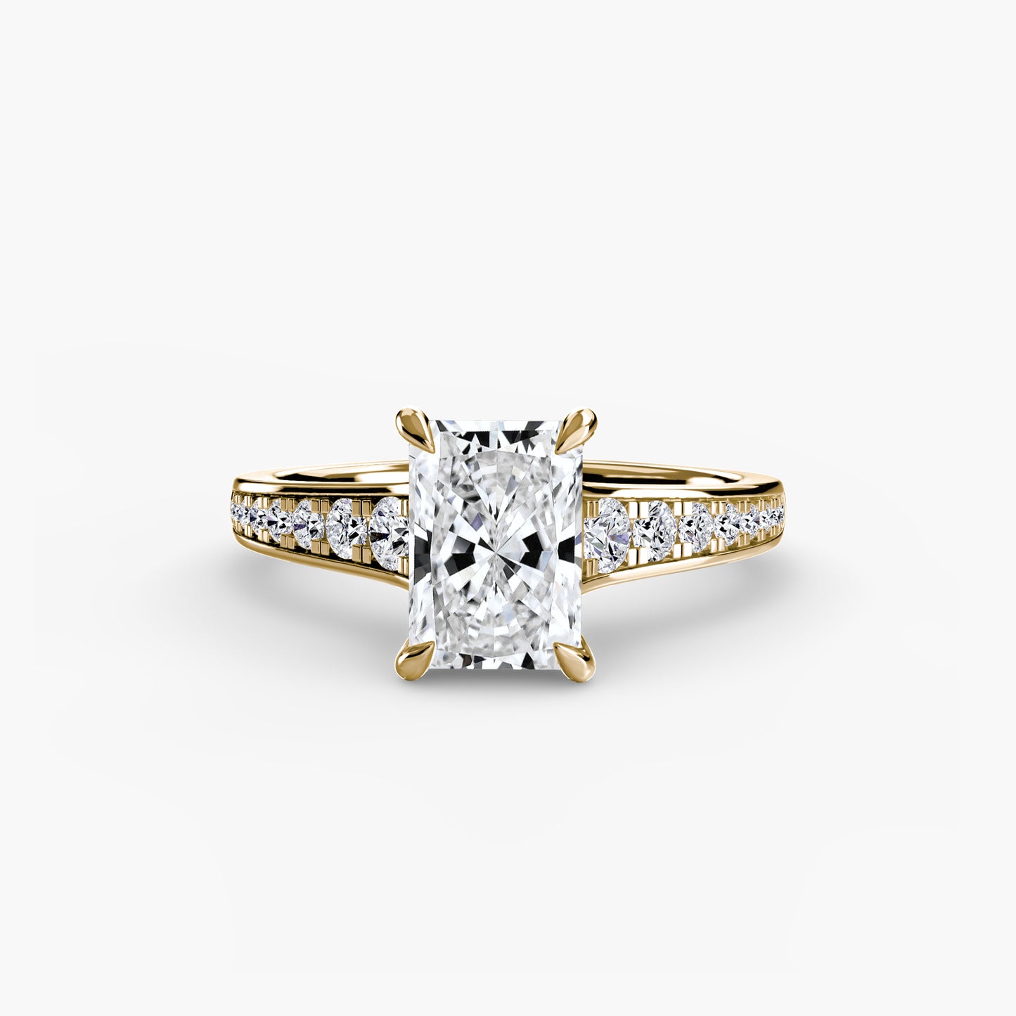 The "Madeline" Cathedral French Channel Accent Ring