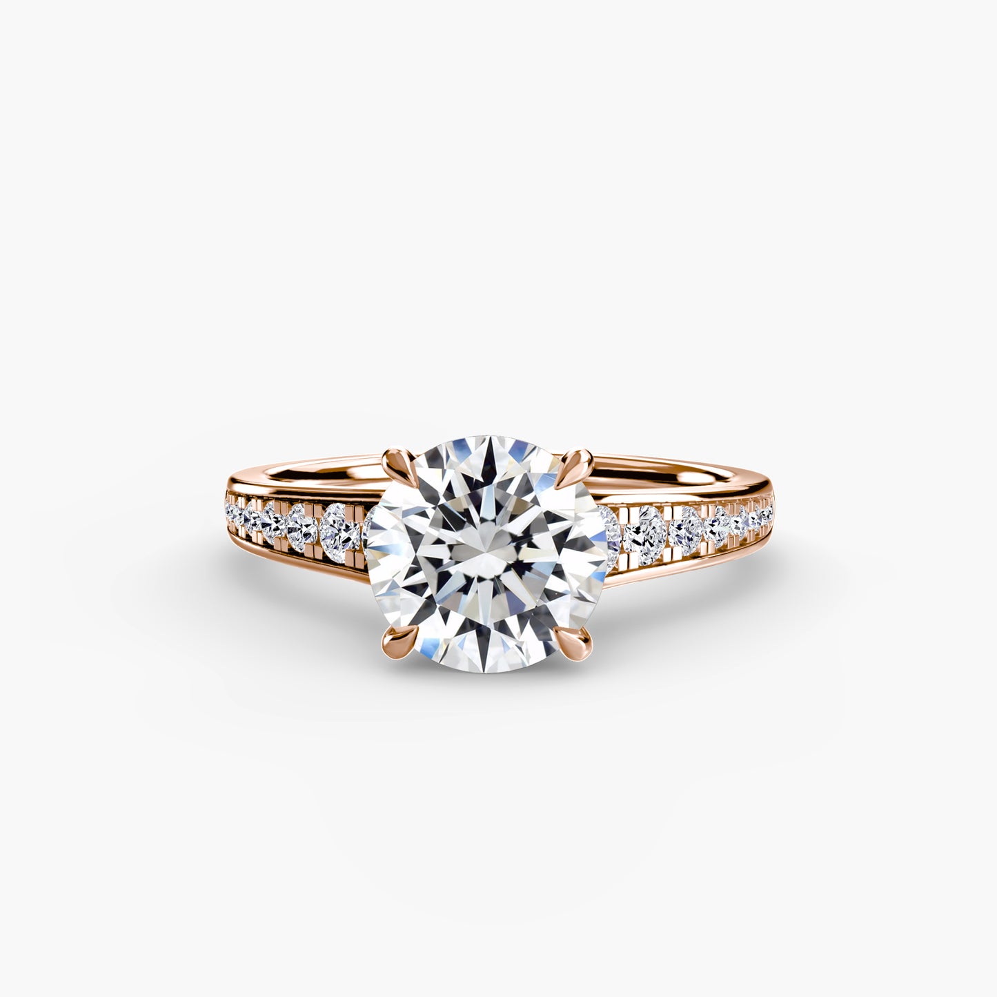 The "Madeline" Cathedral French Channel Accent Ring