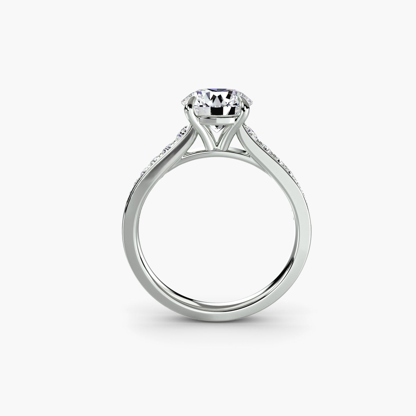 The "Madeline" Cathedral French Channel Accent Ring