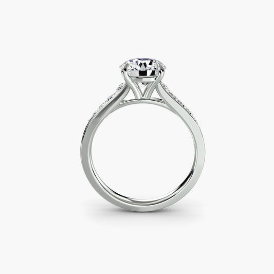 The "Madeline" Cathedral French Channel Accent Ring
