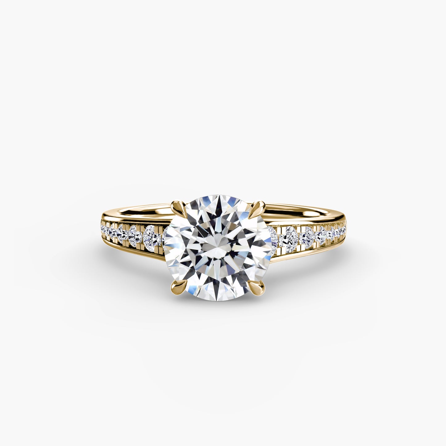 The "Madeline" Cathedral French Channel Accent Ring