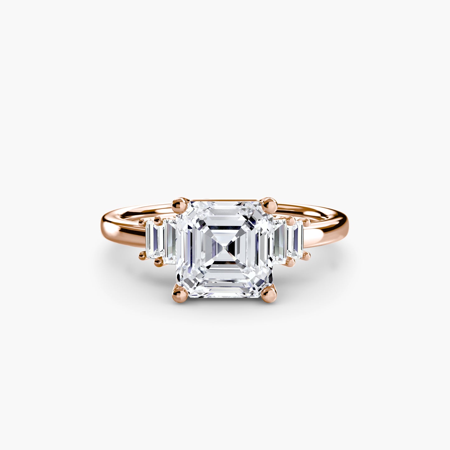 The "Gwendolyn" Solitaire with Baguette Accents