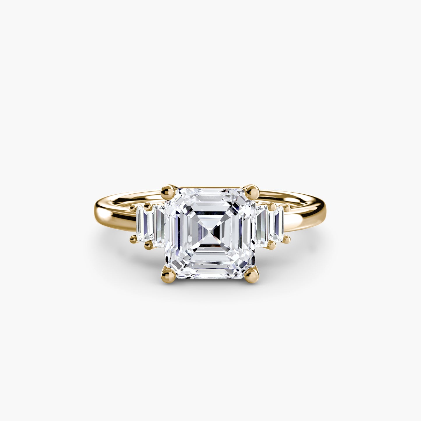 The "Gwendolyn" Solitaire with Baguette Accents