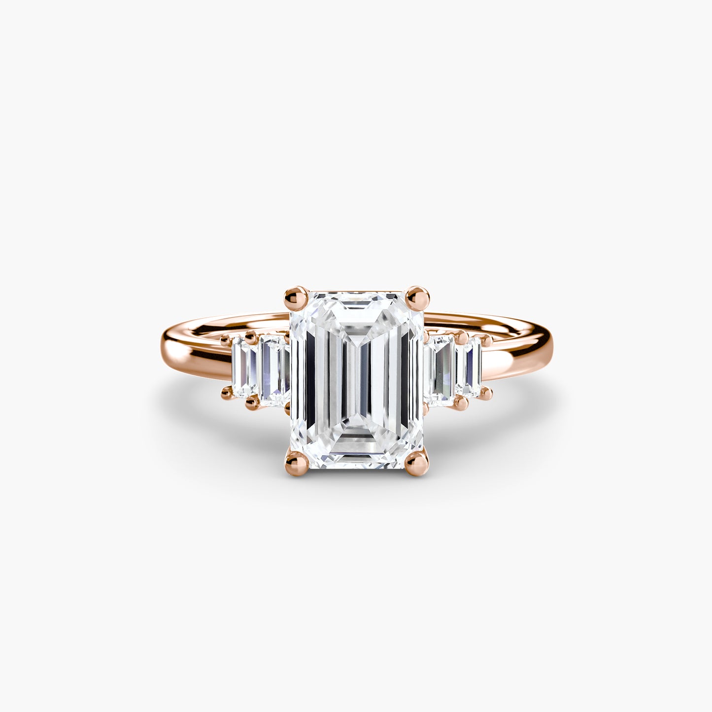 The "Gwendolyn" Solitaire with Baguette Accents