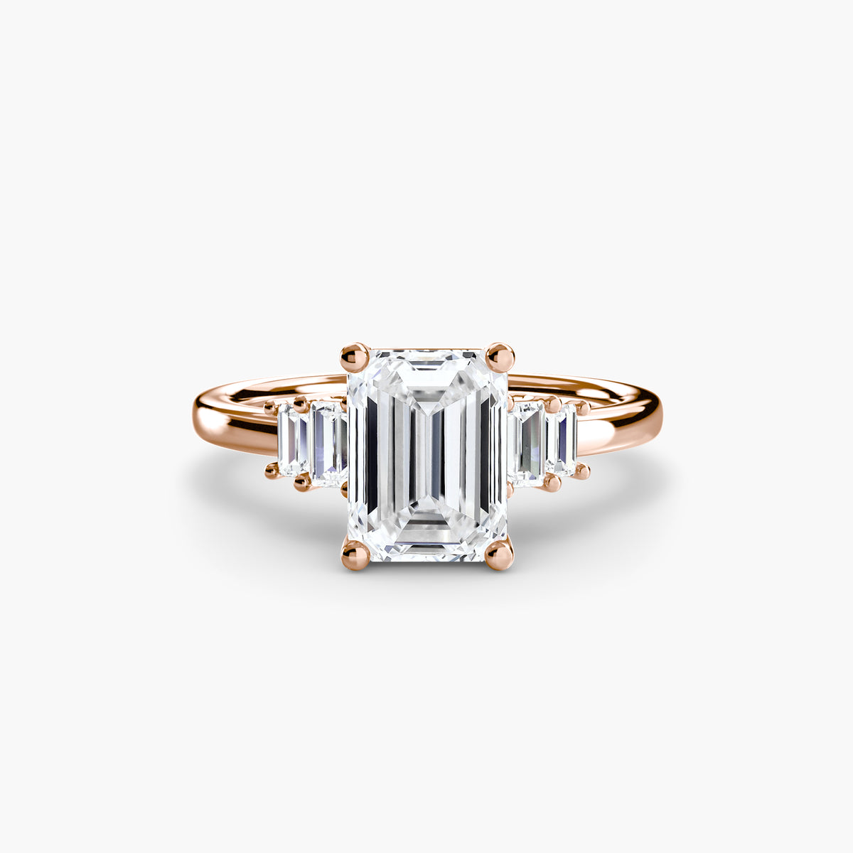 The "Gwendolyn" Solitaire with Baguette Accents