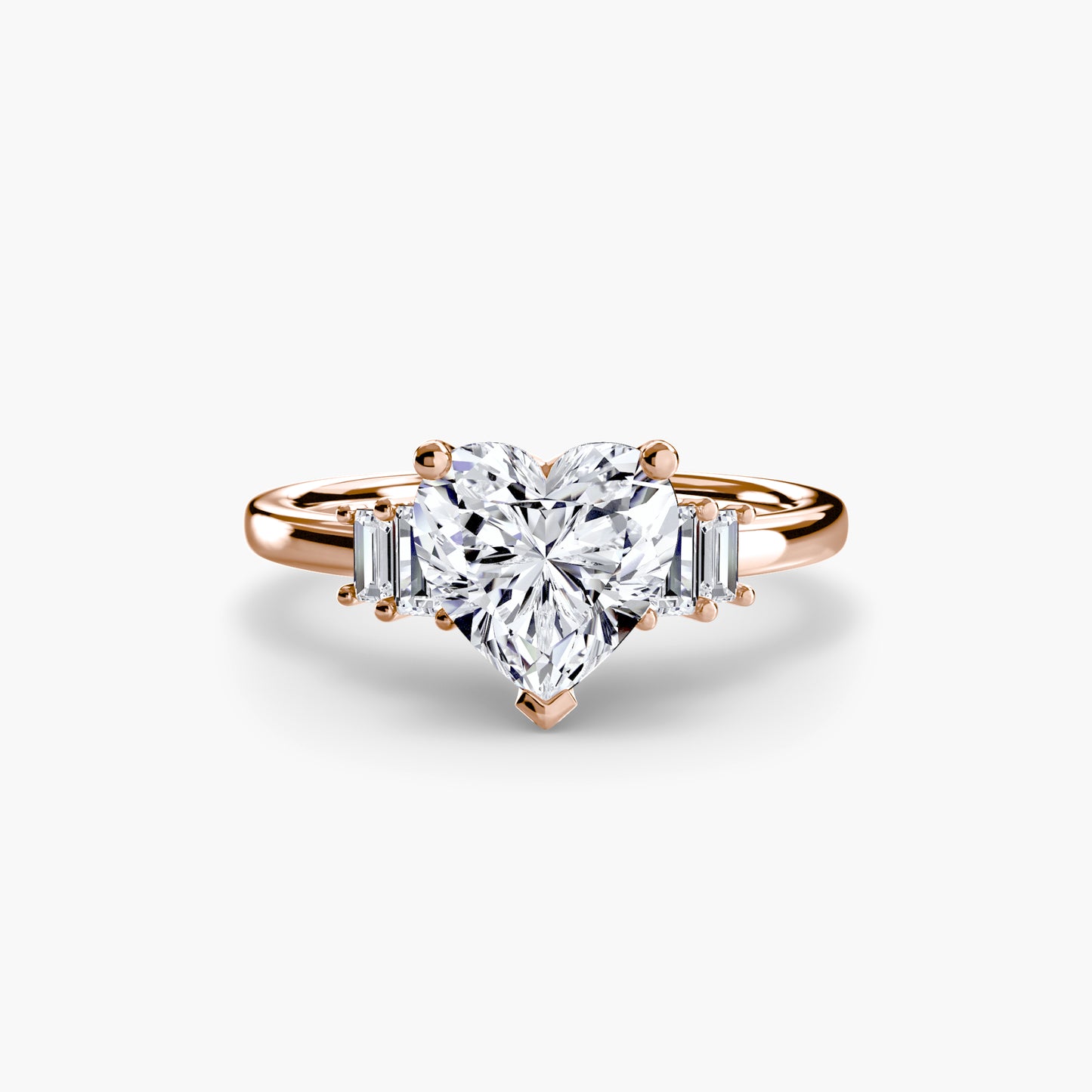 The "Gwendolyn" Solitaire with Baguette Accents