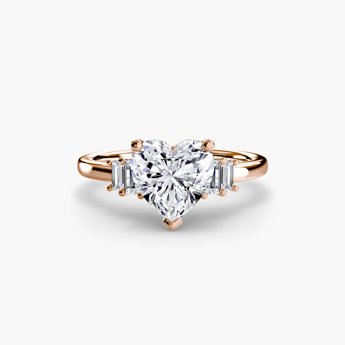 The "Gwendolyn" Solitaire with Baguette Accents