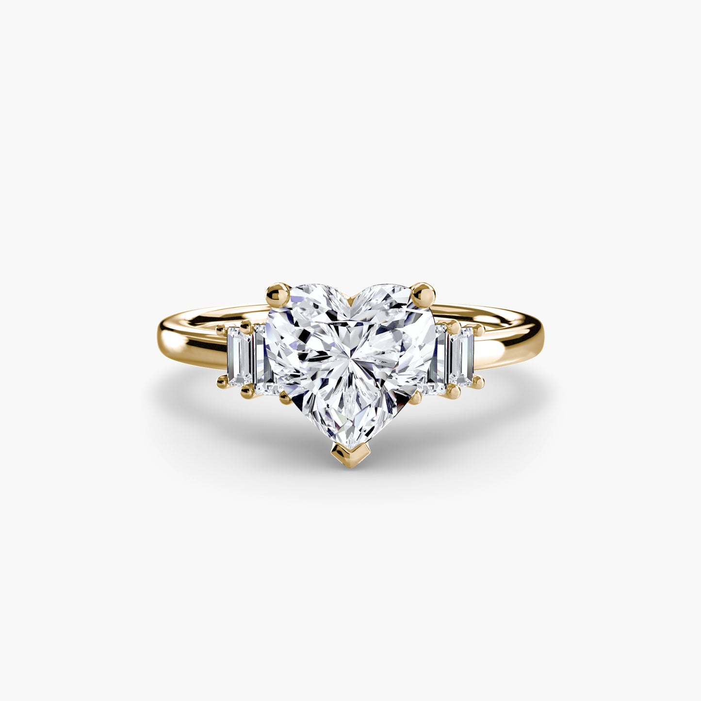 The "Gwendolyn" Solitaire with Baguette Accents