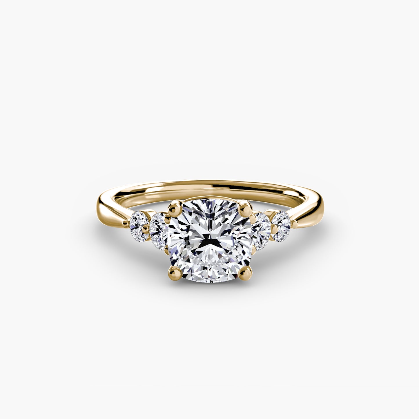 The "Simone" Solitaire with Cathedral Accents