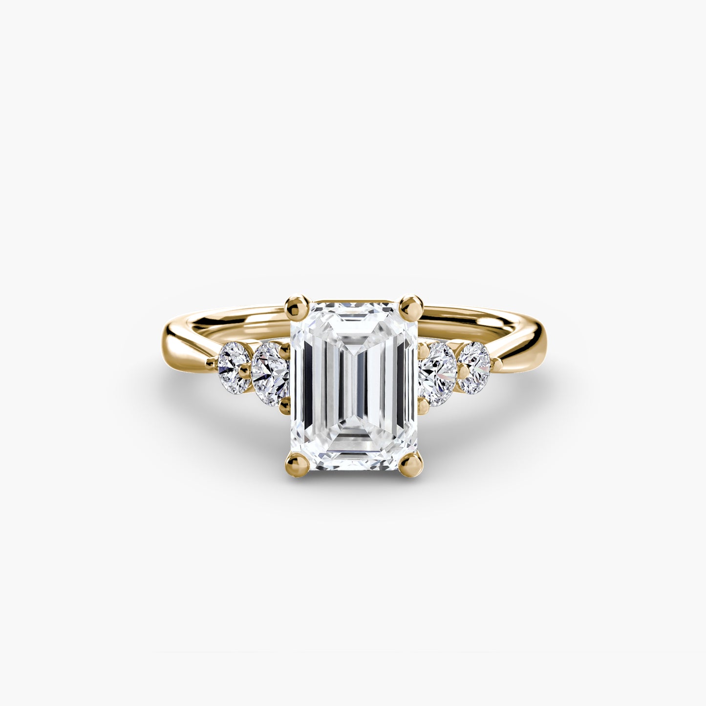 The "Simone" Solitaire with Cathedral Accents