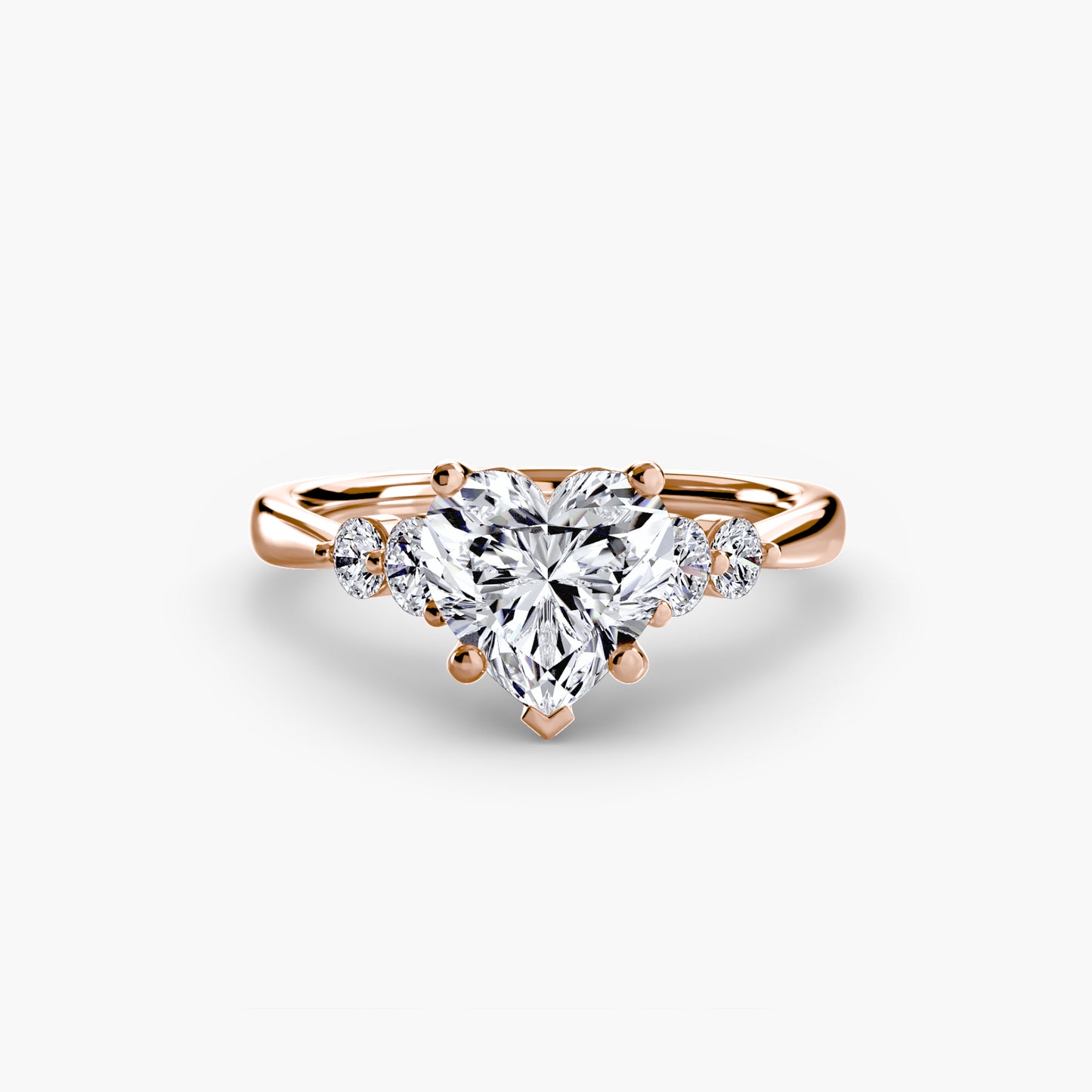 The "Simone" Solitaire with Cathedral Accents