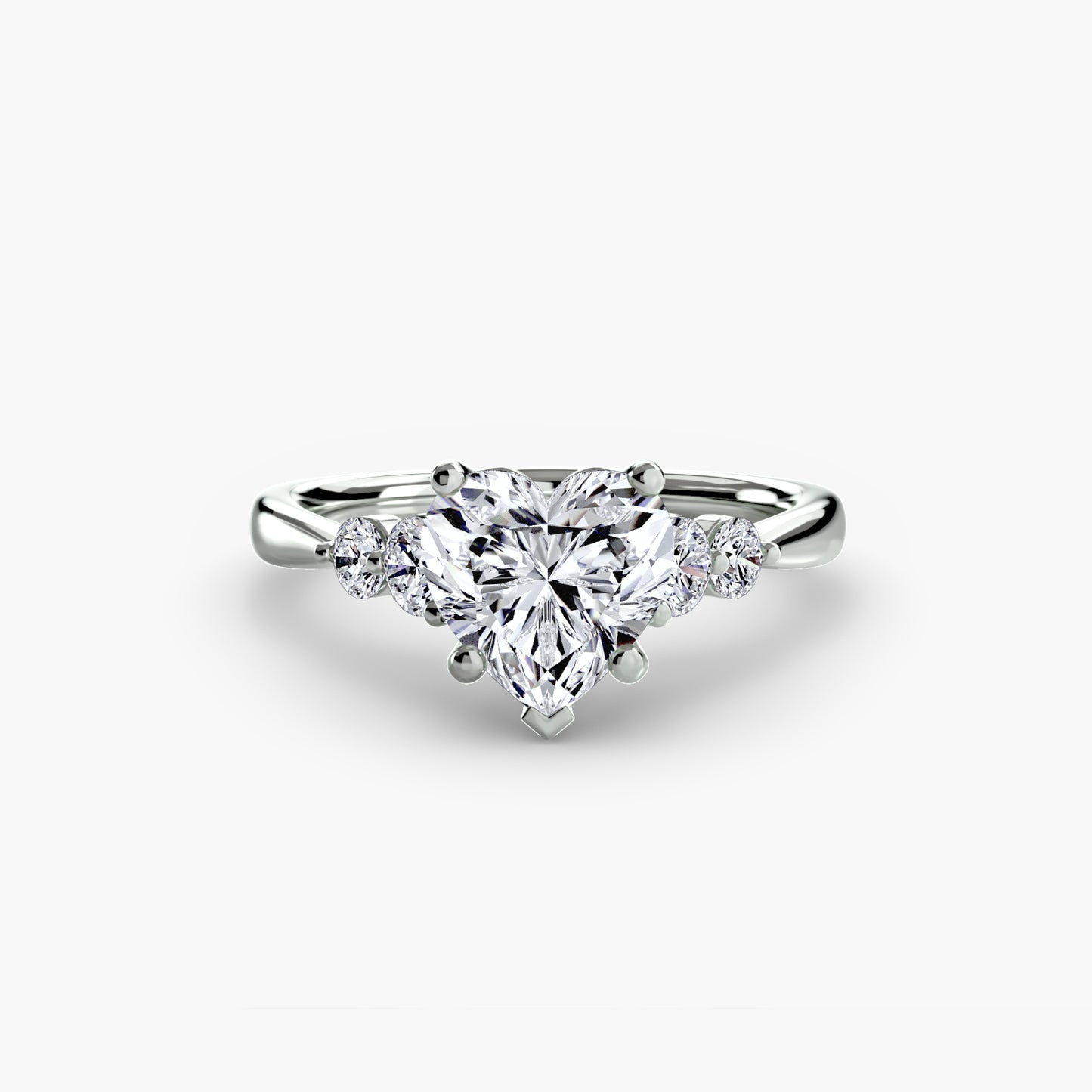 The "Simone" Solitaire with Cathedral Accents