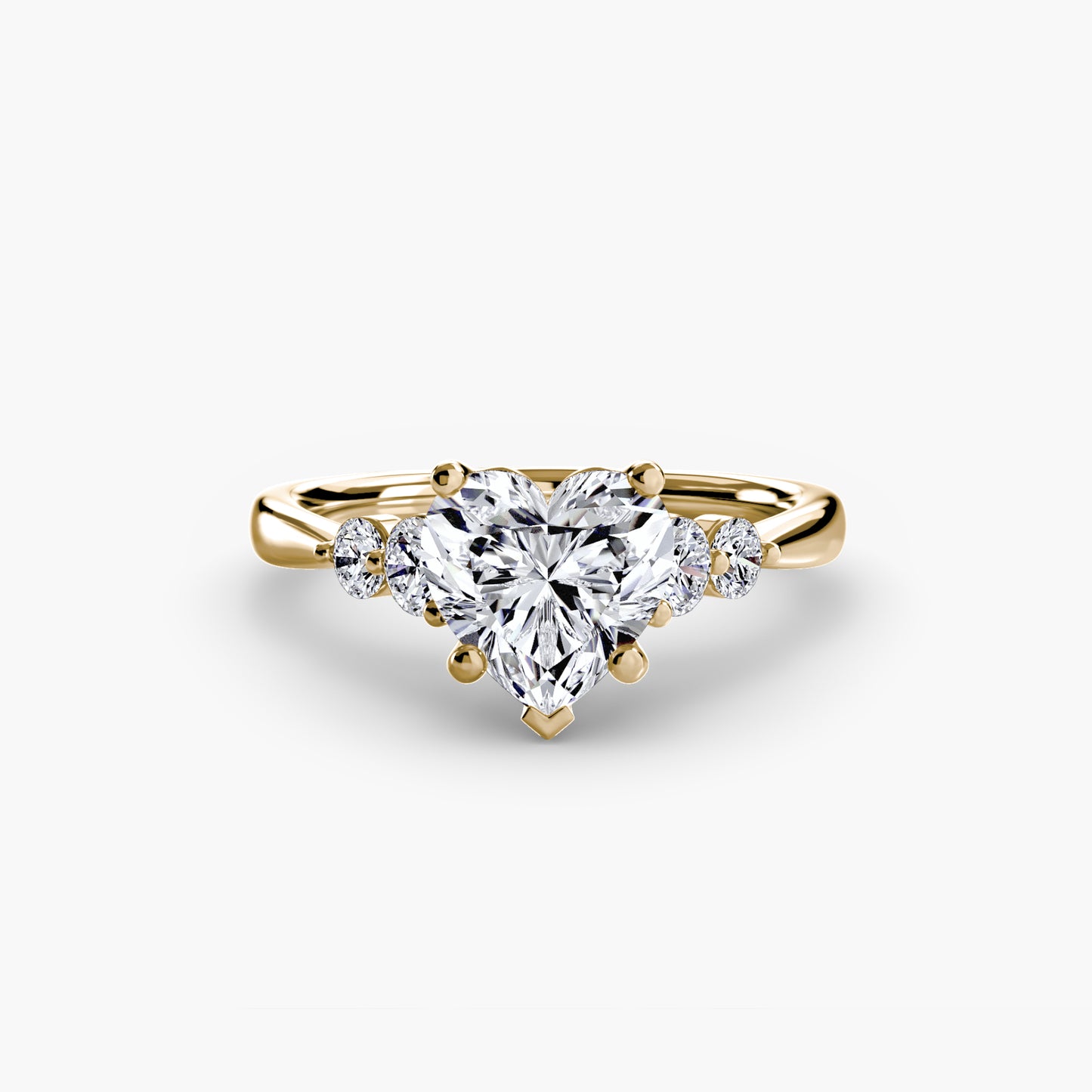 The "Simone" Solitaire with Cathedral Accents