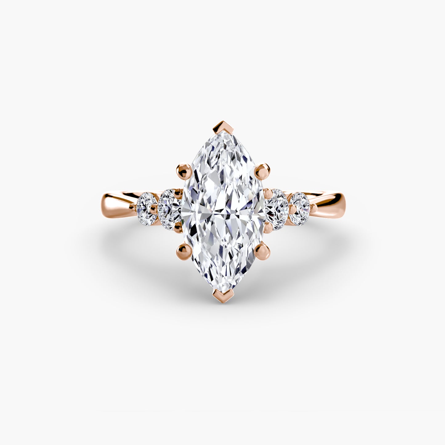The "Simone" Solitaire with Cathedral Accents