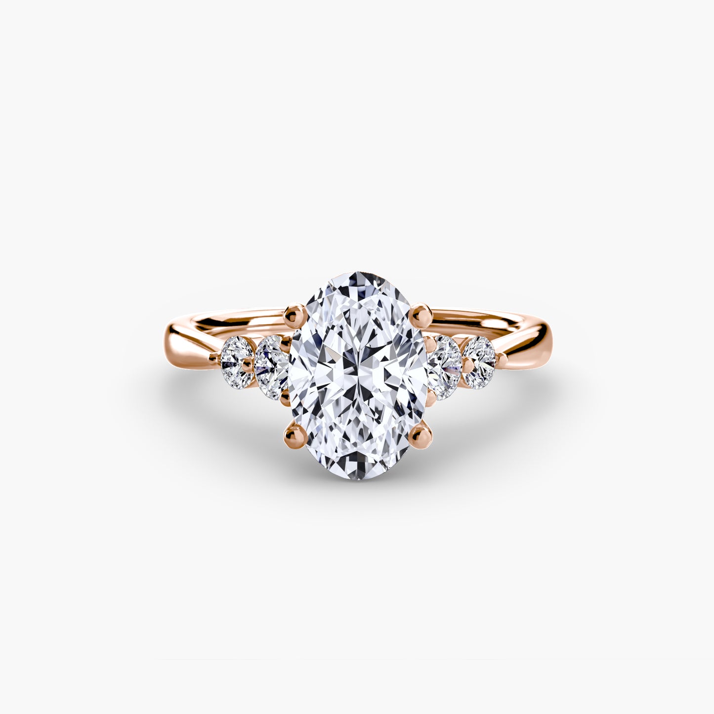 The "Simone" Solitaire with Cathedral Accents