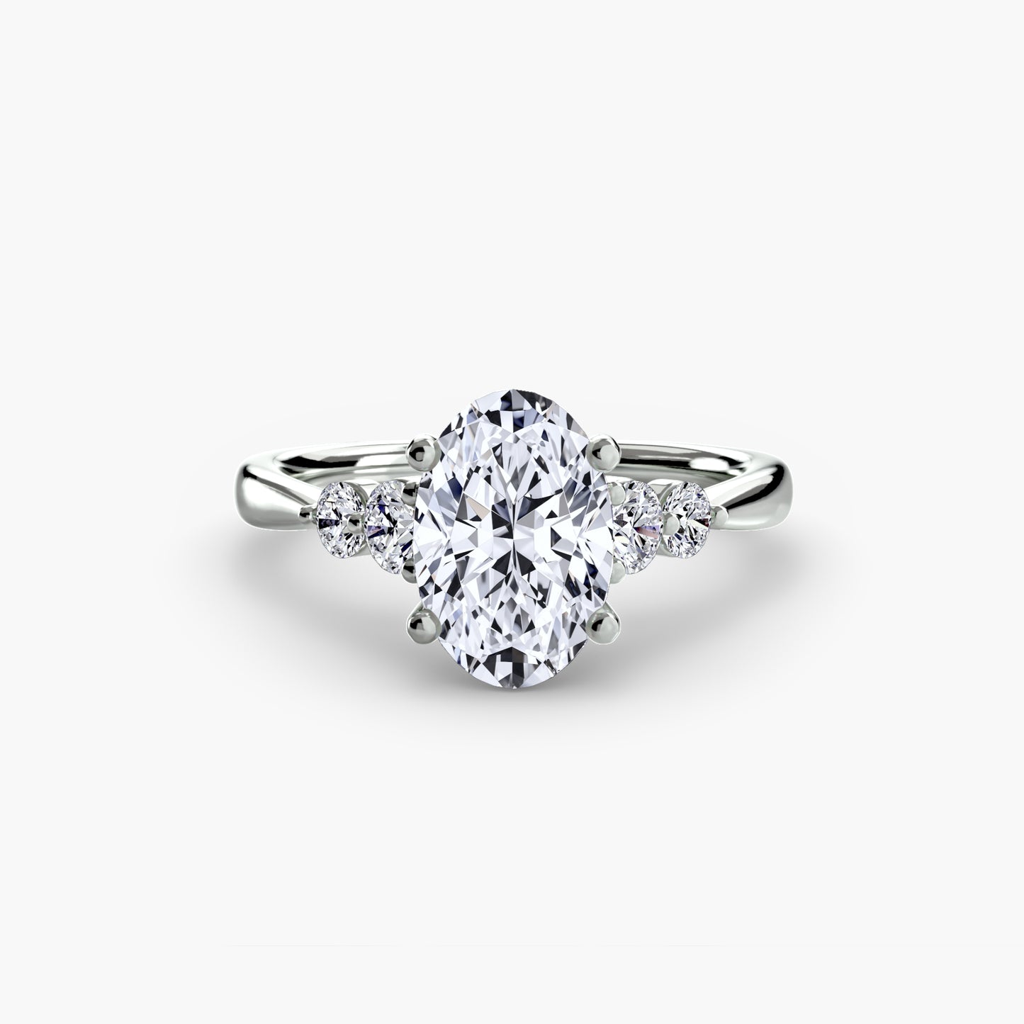 The "Simone" Solitaire with Cathedral Accents