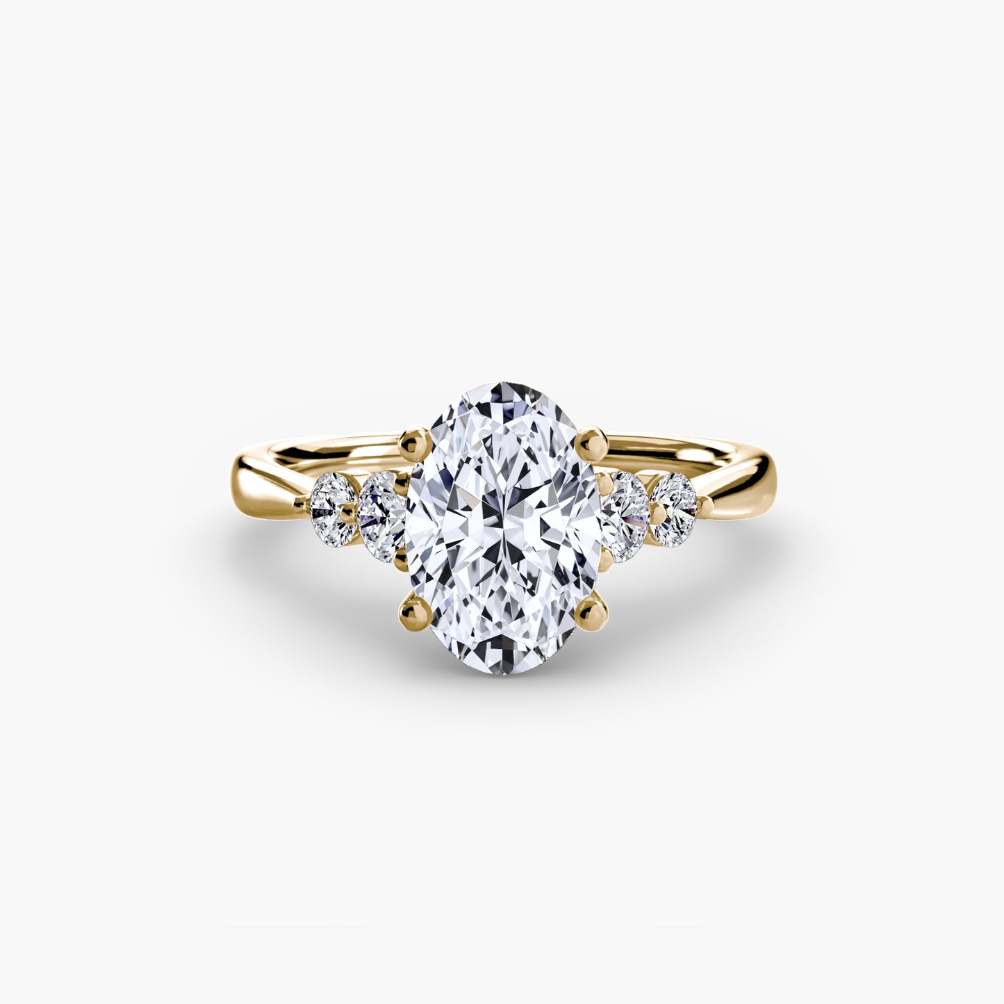 The "Simone" Solitaire with Cathedral Accents