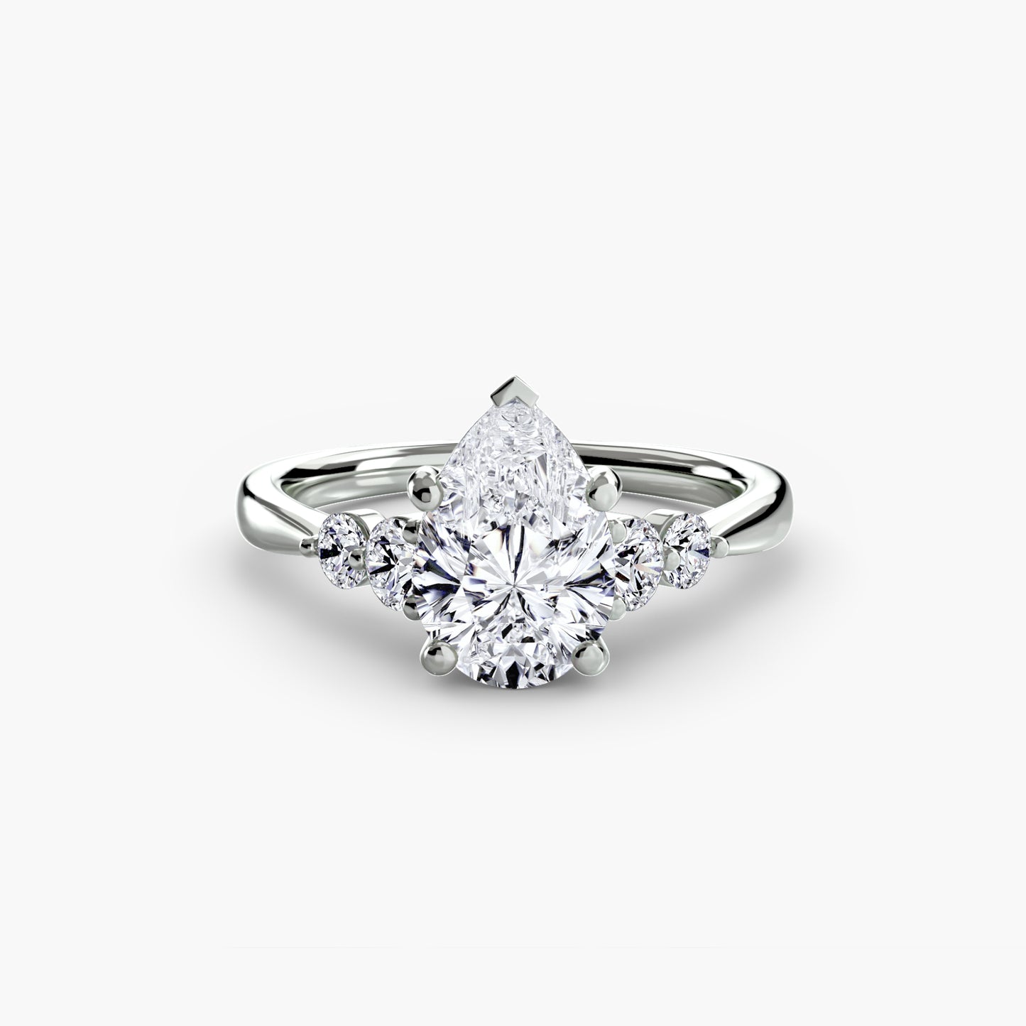 The "Simone" Solitaire with Cathedral Accents