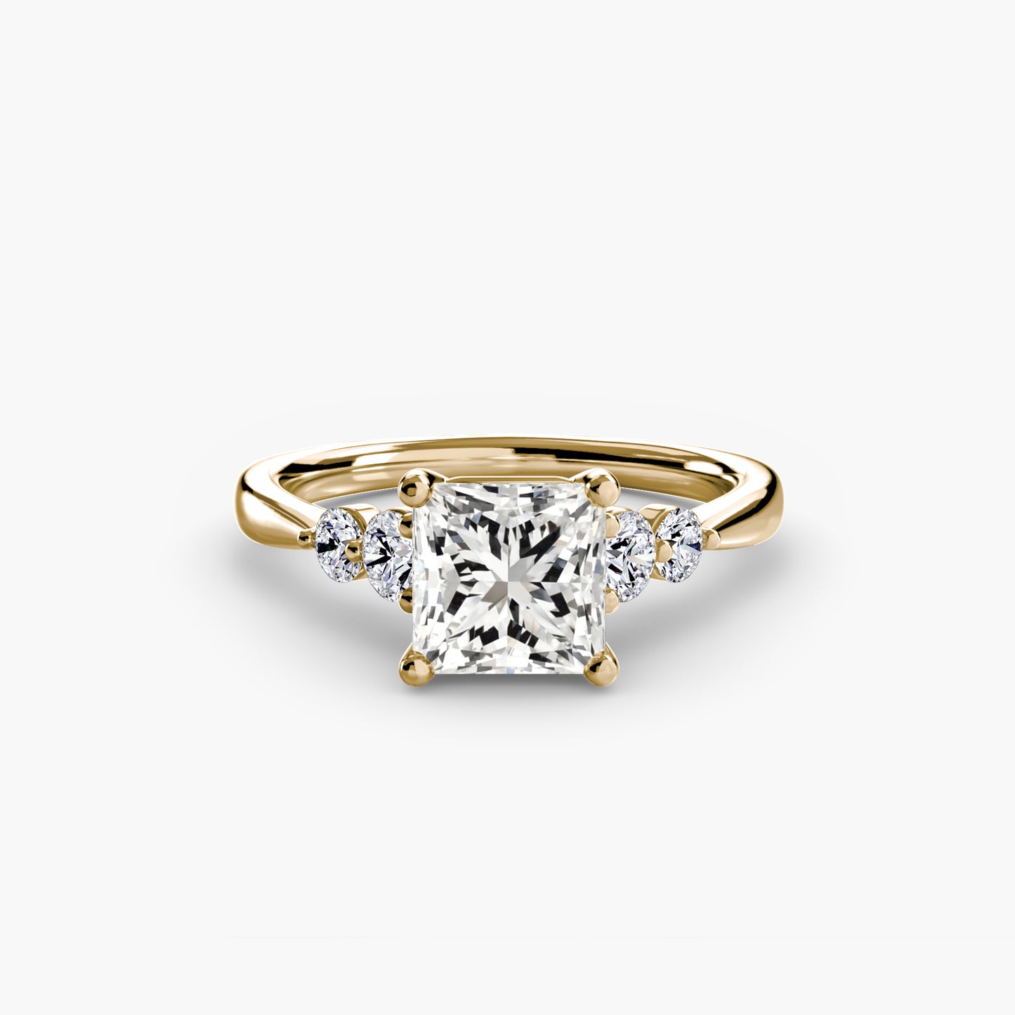 The "Simone" Solitaire with Cathedral Accents