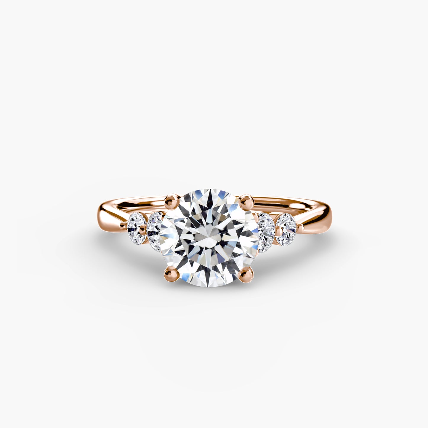 The "Simone" Solitaire with Cathedral Accents