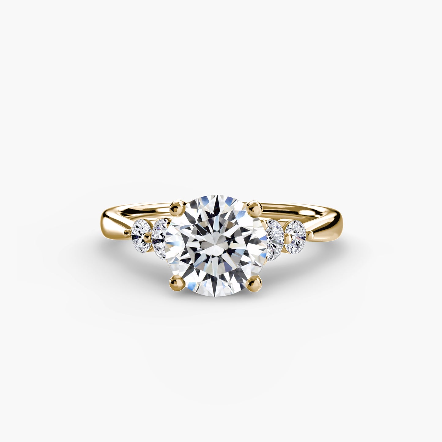 The "Simone" Solitaire with Cathedral Accents