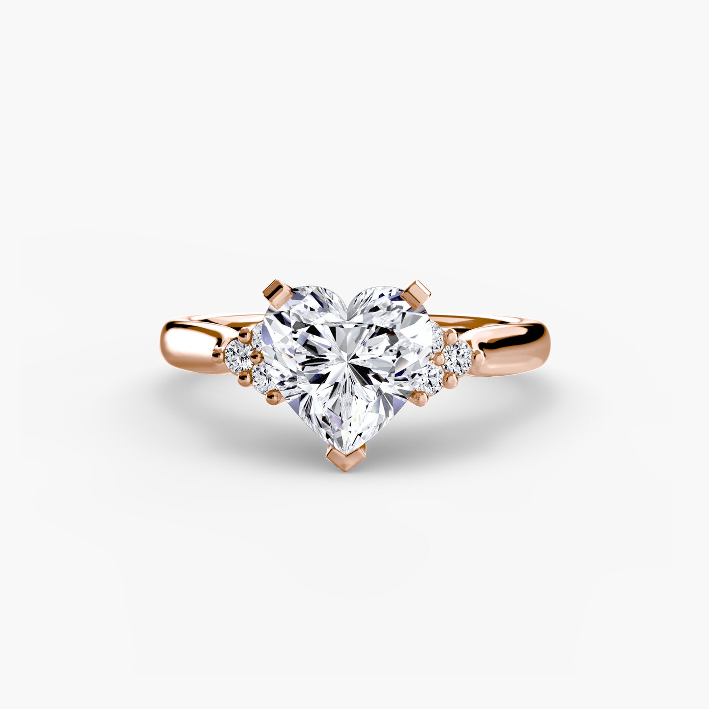 The "Riley" Classic Solitaire with Cluster Accents
