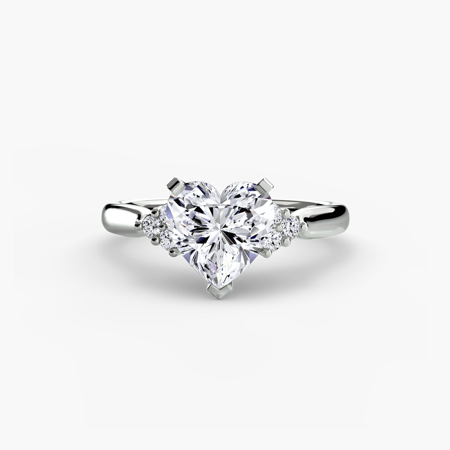 The "Riley" Classic Solitaire with Cluster Accents
