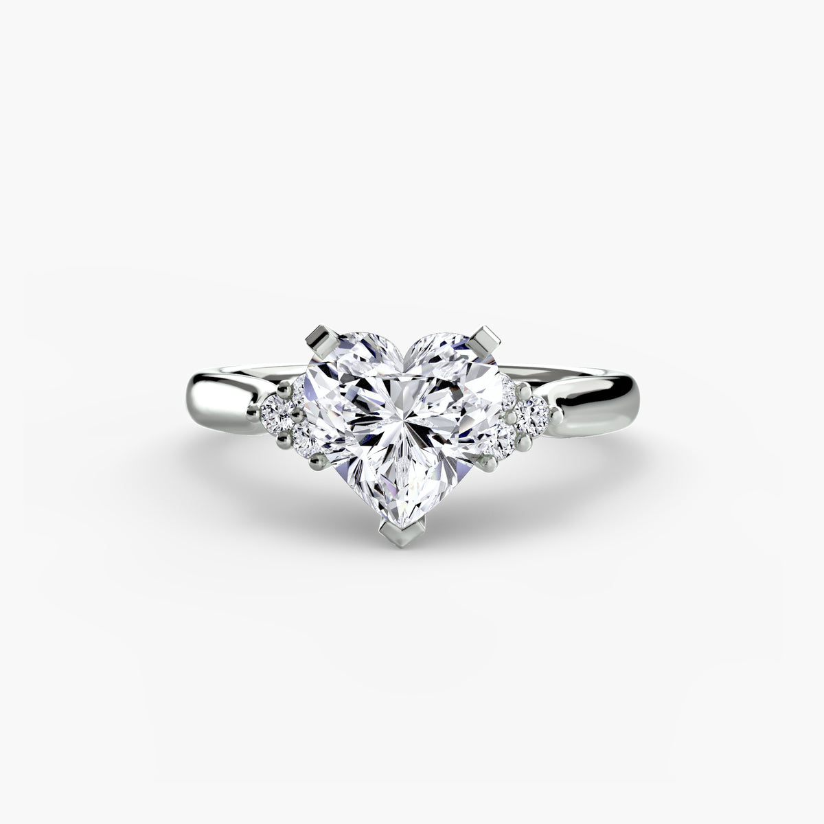 The "Riley" Classic Solitaire with Cluster Accents