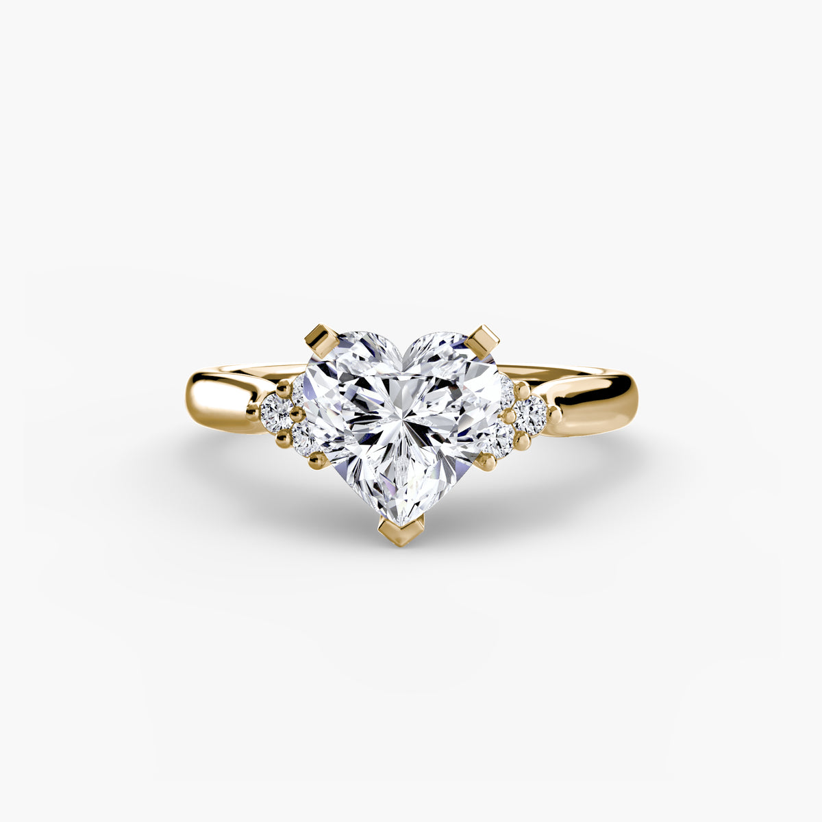 The "Riley" Classic Solitaire with Cluster Accents