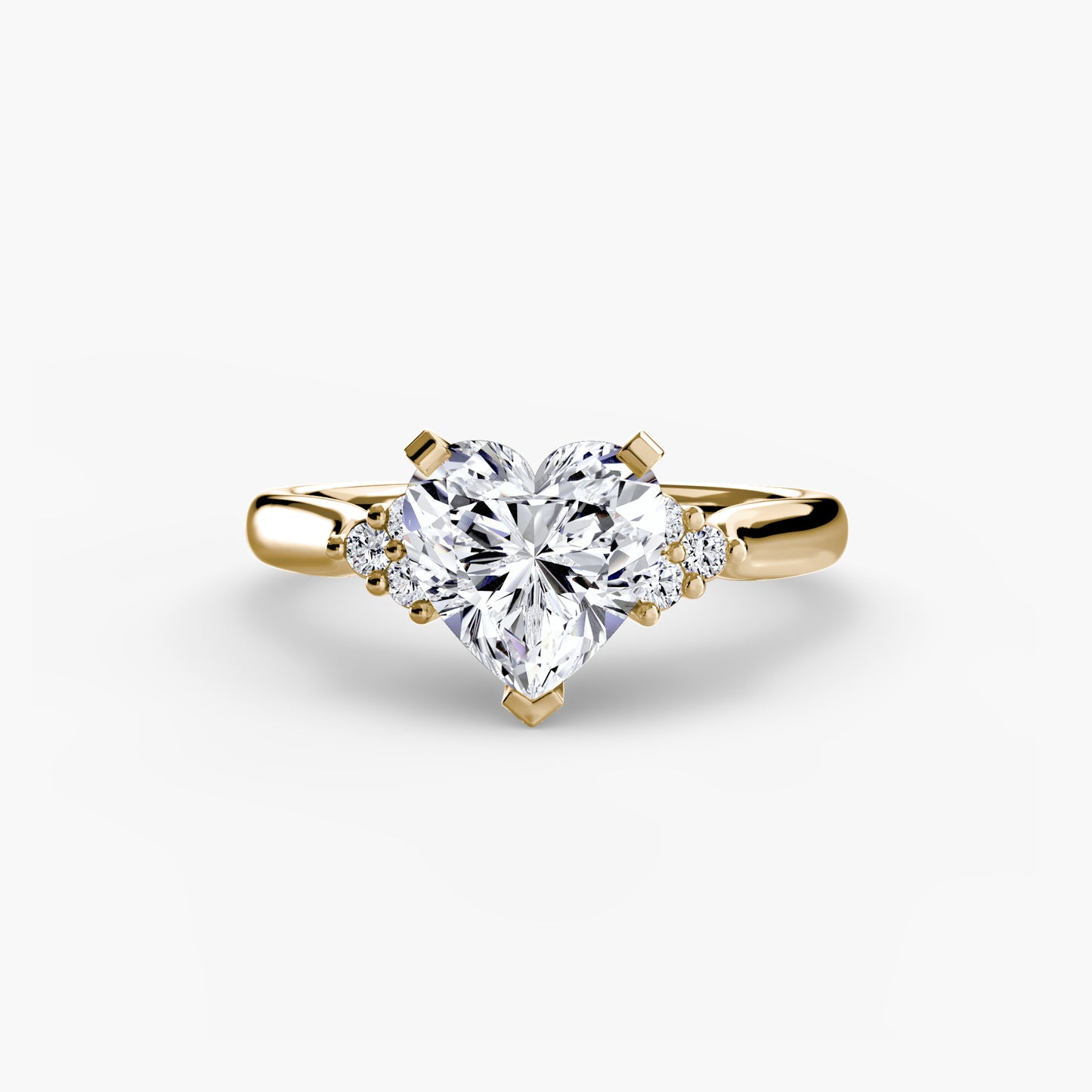 The "Riley" Classic Solitaire with Cluster Accents