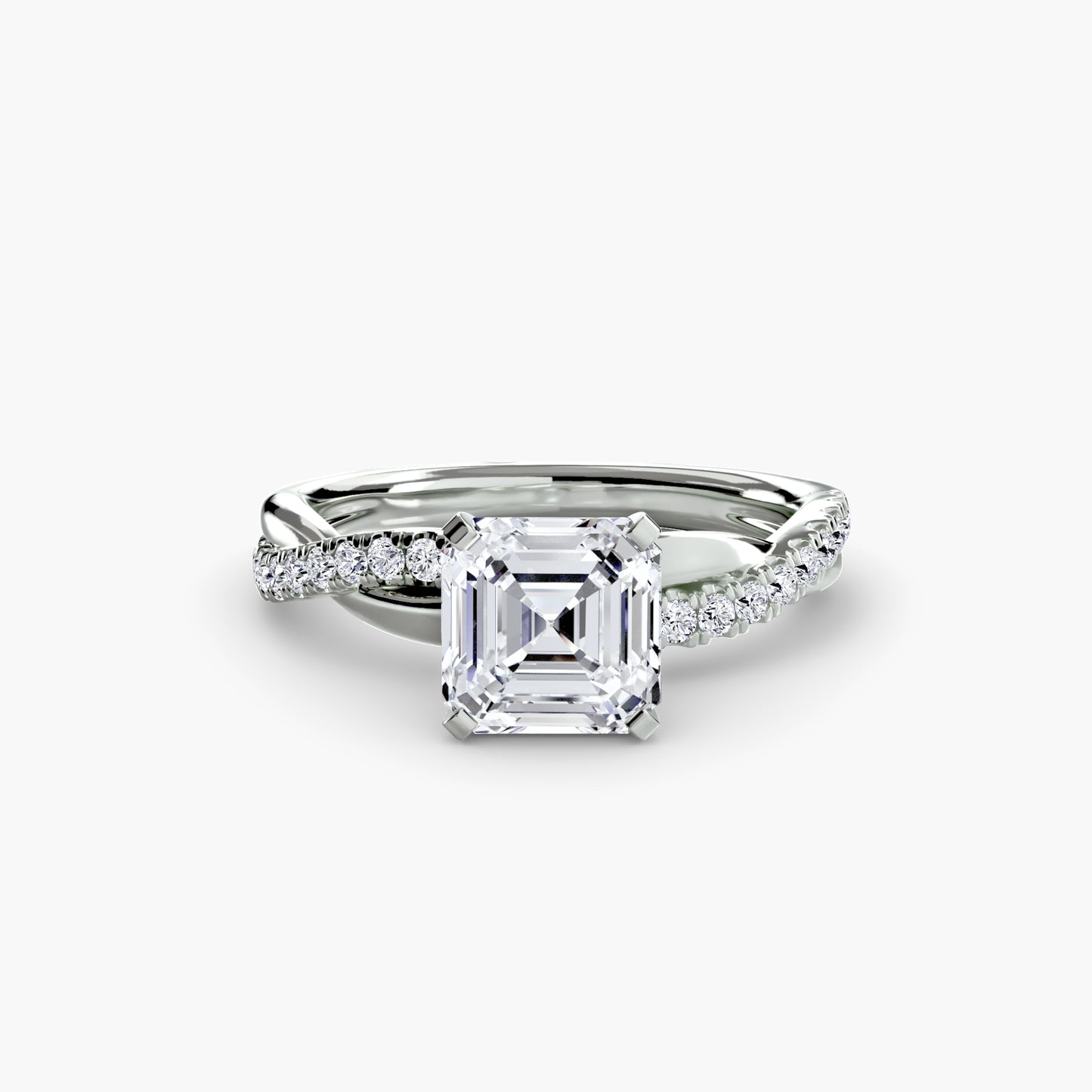 The "Ella" Half Twist Pavé Ring