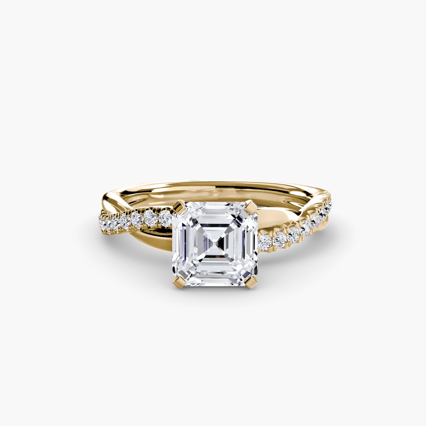 The "Ella" Half Twist Pavé Ring
