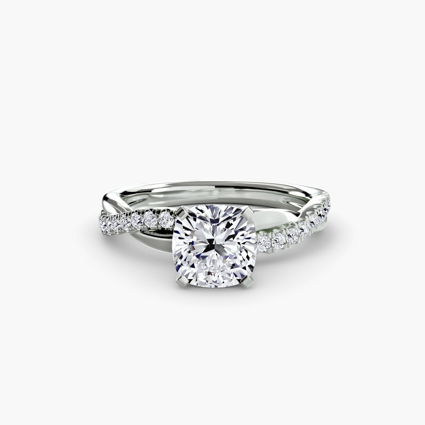 The "Ella" Half Twist Pavé Ring