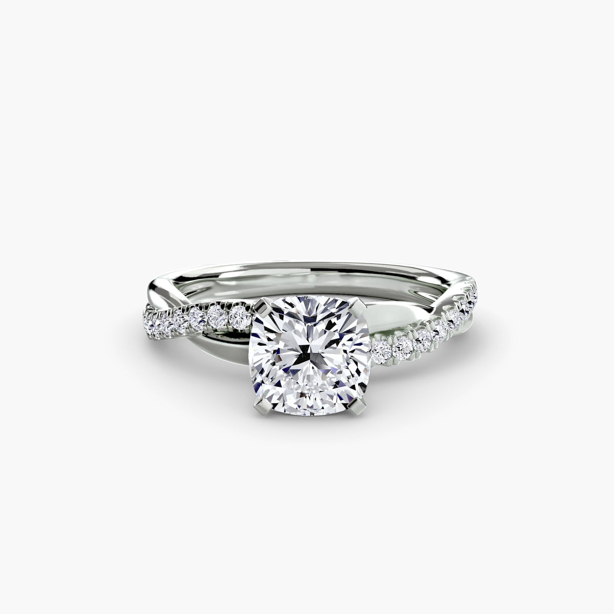 The "Ella" Half Twist Pavé Ring