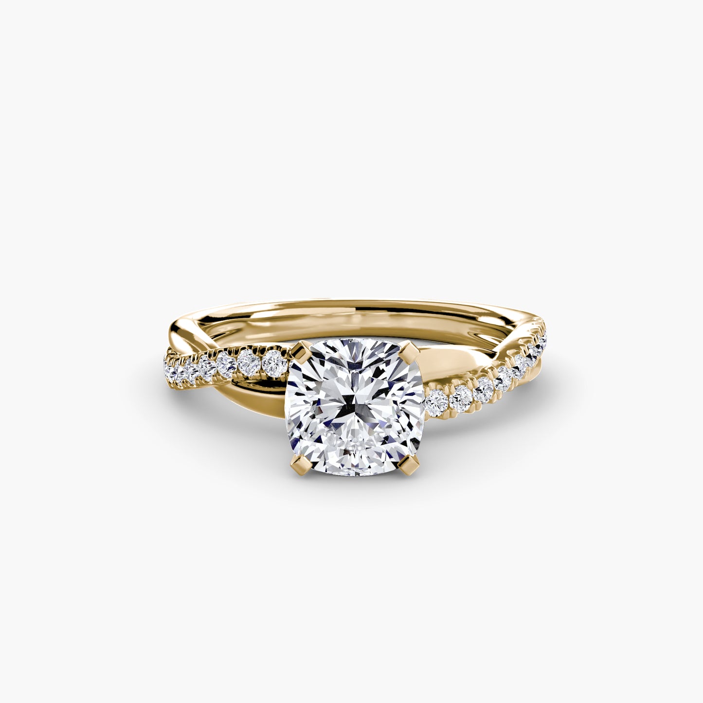 The "Ella" Half Twist Pavé Ring
