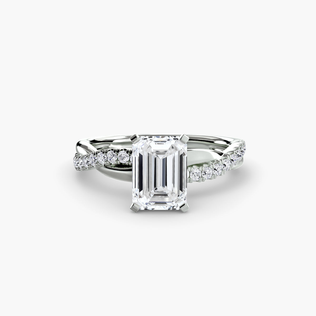 The "Ella" Half Twist Pavé Ring